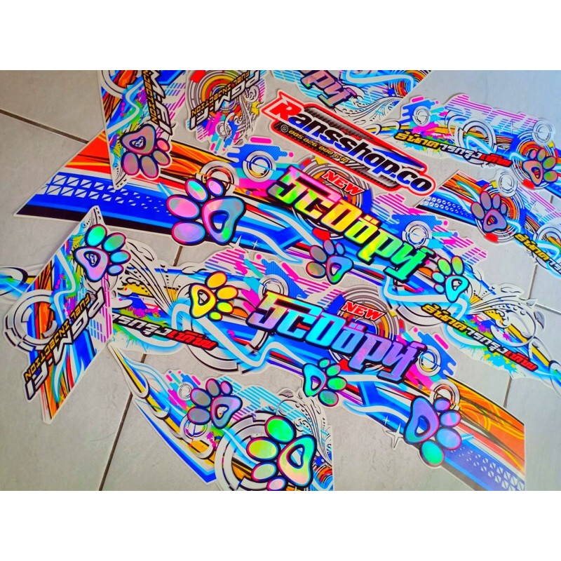 STRIPING TRANSPARAN HOLOGRAM SCOOPY