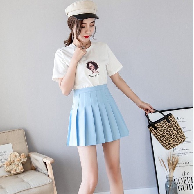 ✅𝐅𝐎𝐈𝐒𝐒® Rok Pendek Wanita Mini Skirt Korea Tennis Skirt With Inner Rok Mini 1150