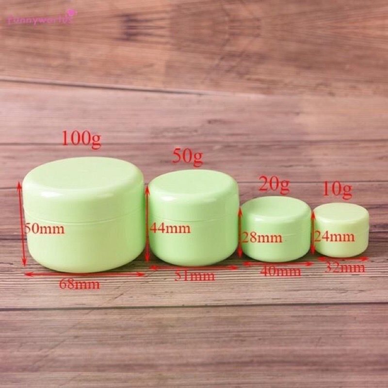 Pot Cream 50gr /pot krem masker/travel jar bahan Plastik Halus (M50)