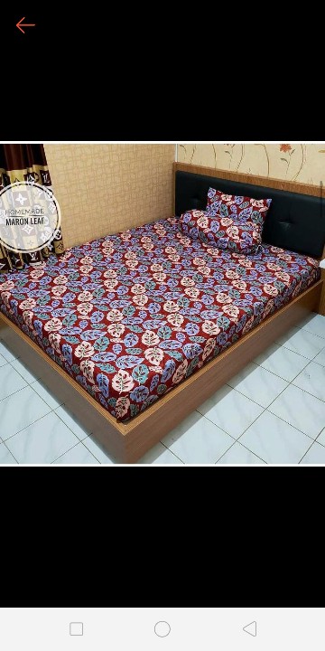 Sprei Homemade Maroon Leaf