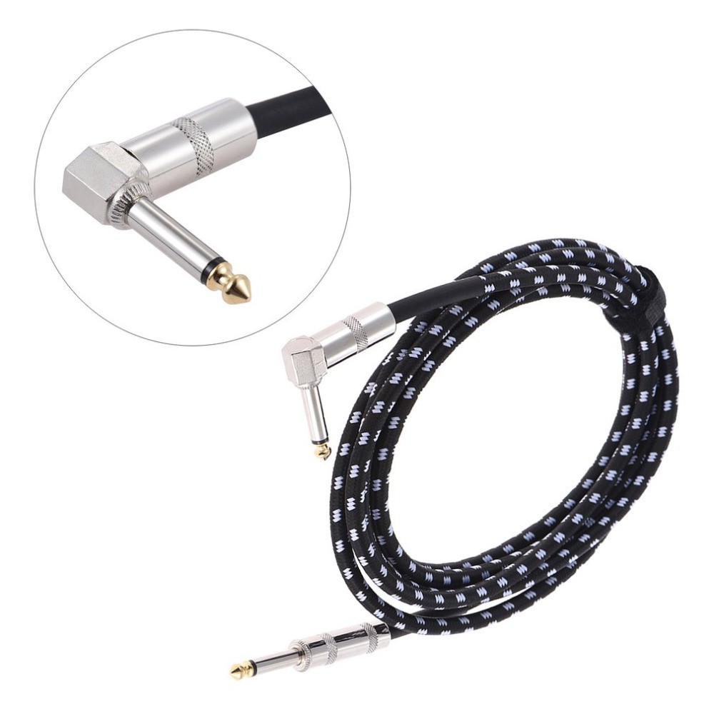 Kabel Gitar Bass Elektrik Braided Black