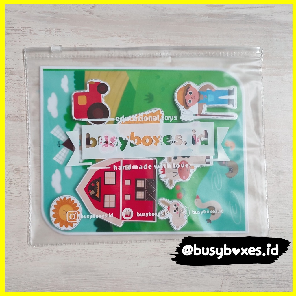 [busyboxes.id] mainan edukasi anak 2 tahun busy page mencocokan bayangan / mainan edukasi montessori paud preschool mencari bayangan farm petani