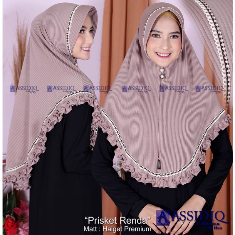 HIJAB INSTAN PLISKET RENDA GOTIK/ JILBAB JUMBO MURAH BAGUS