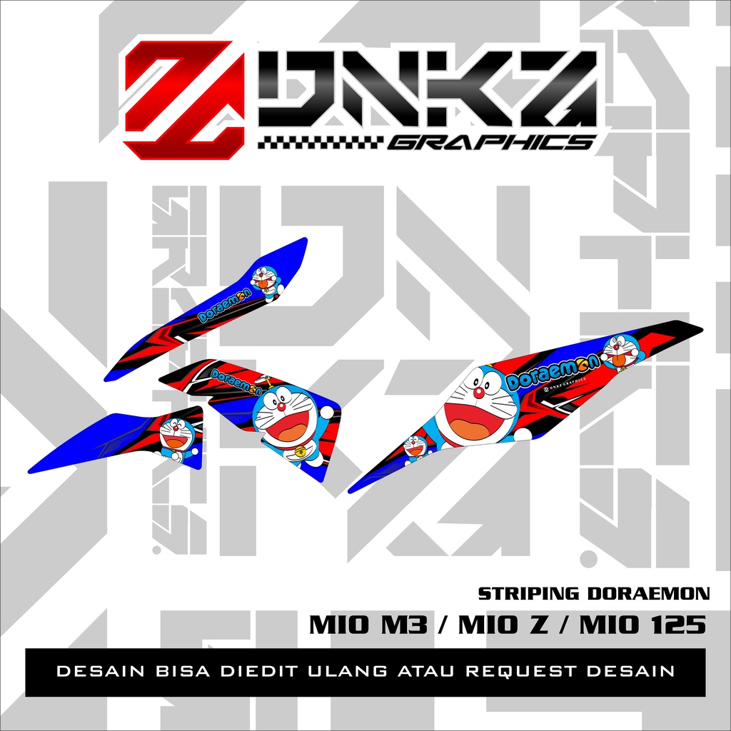 Stiker Mio M3 Decal Striping Mio M3 / Mio Z / Mio 125 Doraemon Cute DNKZ