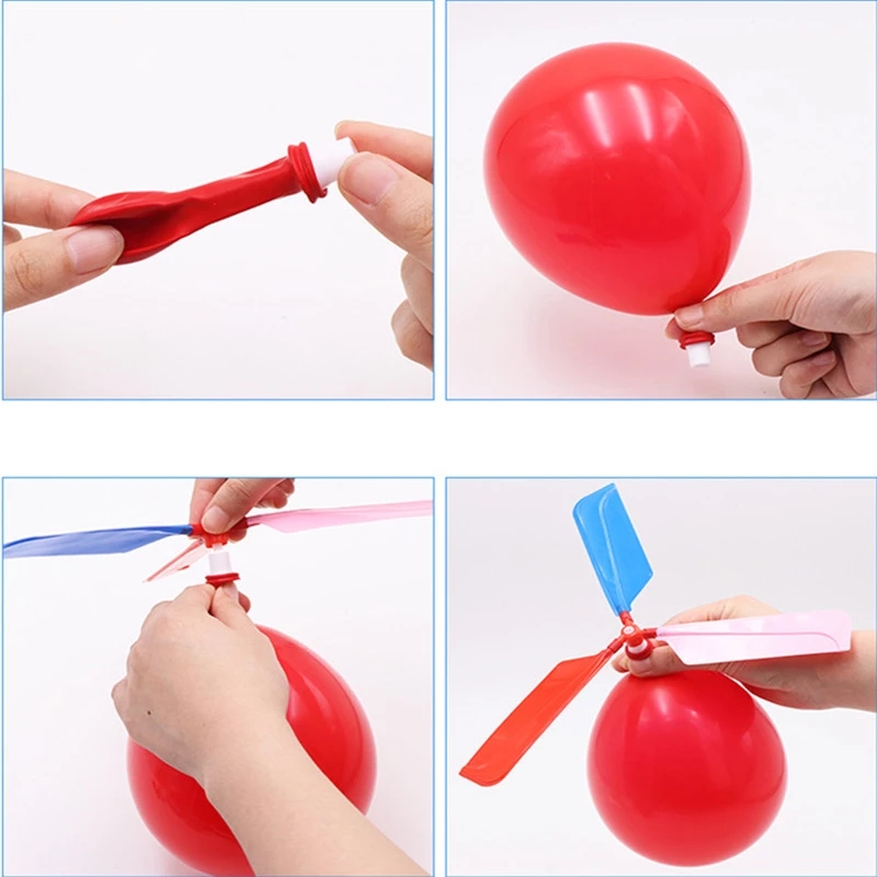 Mainan Helikopter Balon Terbang Bahan Latex Untuk Anak Laki-Laki / Perempuan