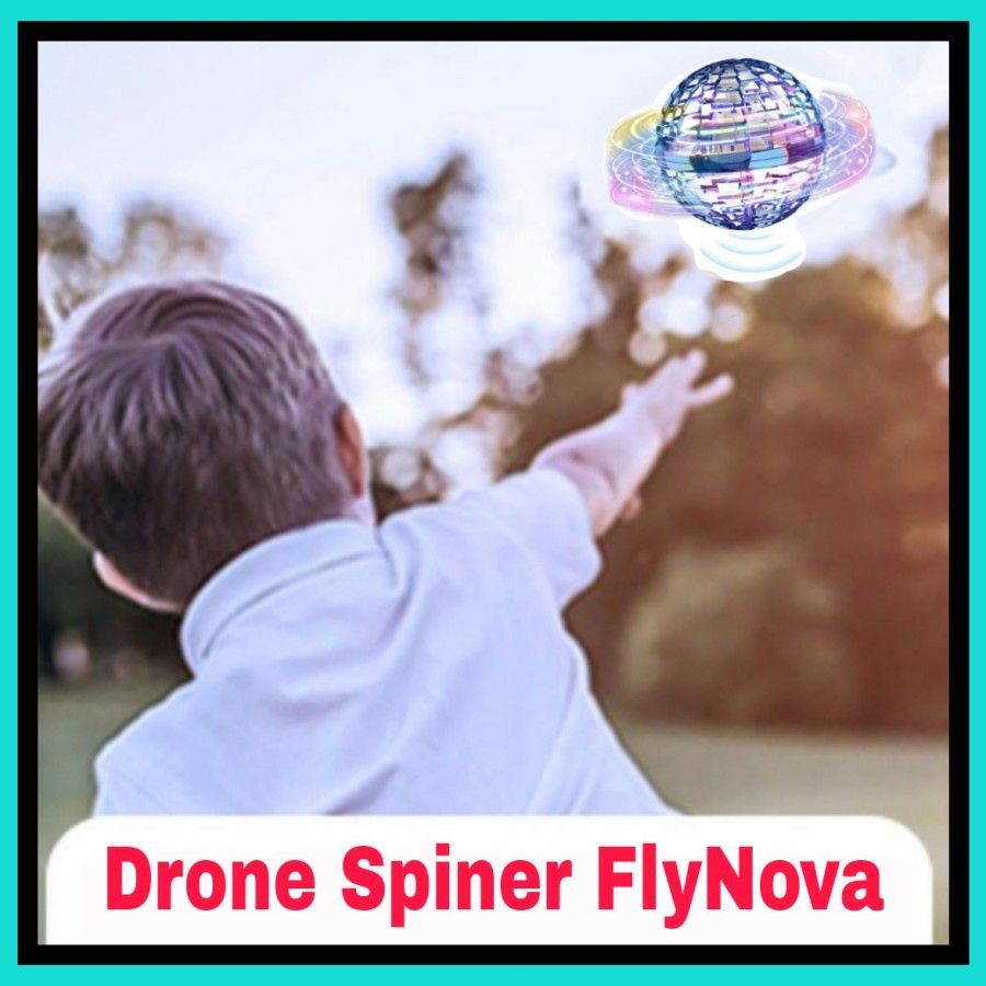 NA - Boomerang Spinner Led Drone Flynova Mainan Anak Bola + Remote