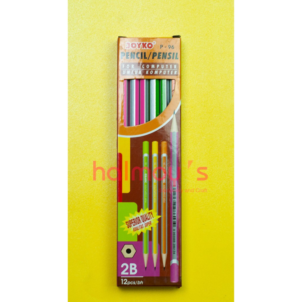 

PENSIL KAYU 2B JOYKO P - 96 ( 1 BOX = 12 PCS )