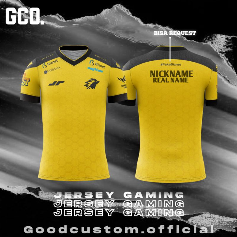 JERSEY BAJU GAMING ONIC ML 2021/FREE NICKNAME, LOGO, DAN SPONSOR