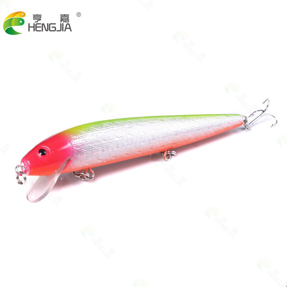 HENGJIA 1PCS Minnow Fishing Lure 14cm 15.8g Umpan Pancing Hard Diving 0.6-2.1M Fishing Bait Tackle