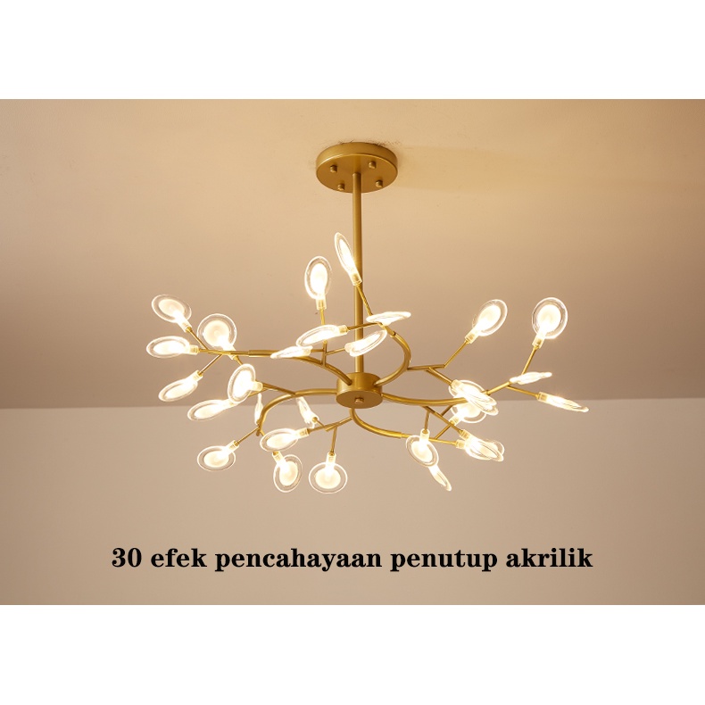 Lampu Hias Gantung Desain Kunangkunang Gaya Modern Antik Untuk Ruang Tamu / Kamar Tidur Termasuk 90w bola lampu