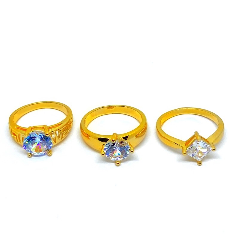 cincin permata tinggal //cincin wanita //cincin lapis emas //perhiasan//cincin //perhiasan