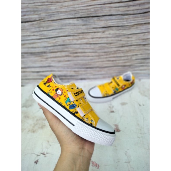 SEPATU ANAK CONVERSE BT21 YELLOW PREMIUM HIGH QUALITY CONVERSE ANAK KARAKTER