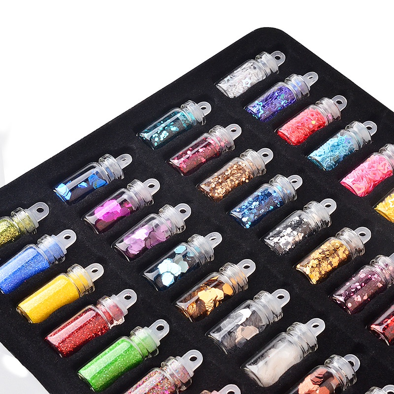 MSY 48warna Glitter mix size gliter nailart nail art swarovski acc hologram glitter pearl nail