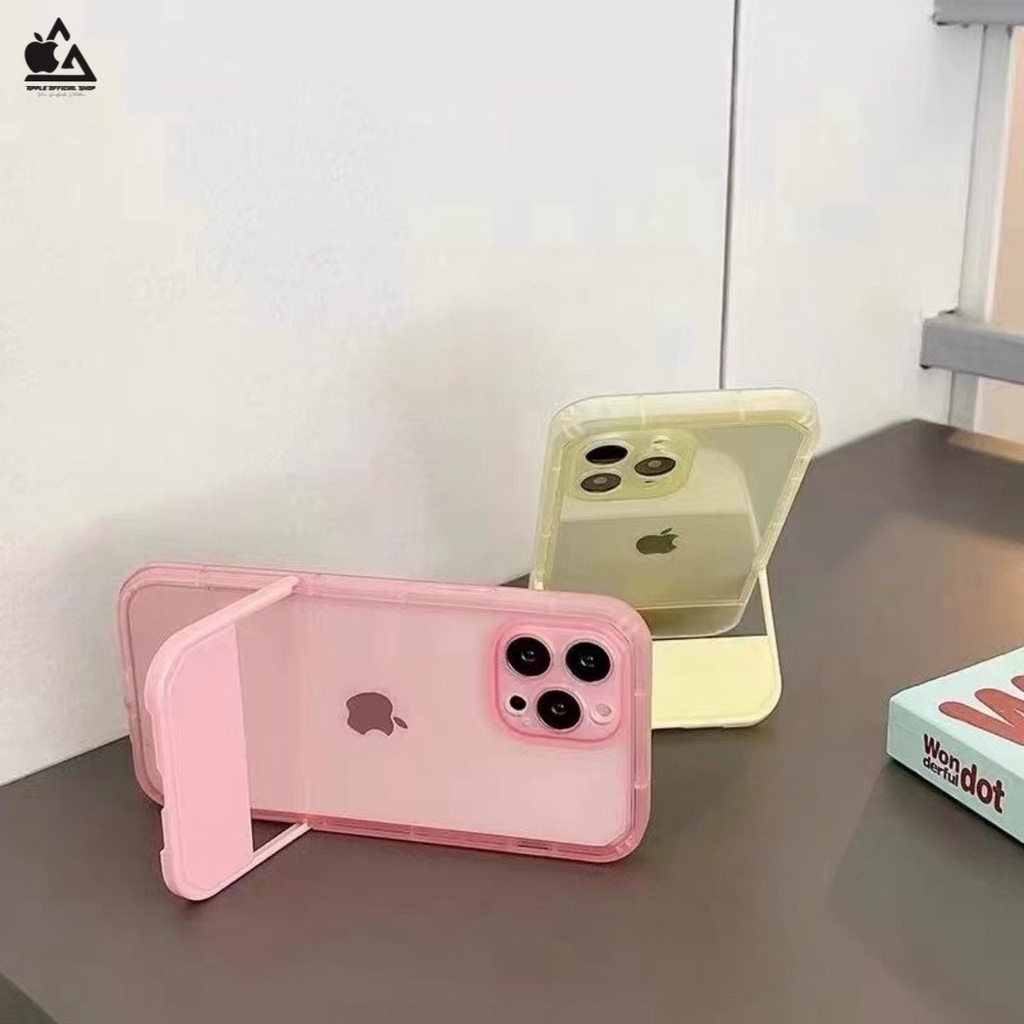 Softcase Korean Candy Chair Standing iPhone 12 PRO MAX 11 PRO MAX X XS 7 7+ 8 8+ SE 2 3 Soft Clear Case Bening Transparan  KOREAN SILIKON MEWAH Camera Kamera Protection