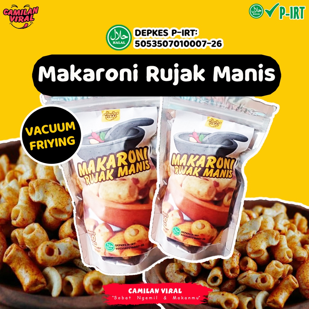 

☑️ (HALAL - IZIN DINKES PIRT - TERMURAH) MAKARONI BUMBU RUJAK MANIS BY CAMILAN VIRAL - CEMILAN - CEMILAN KILOAN - PAKET USAHA - CAMILAN KILOAN - SNACK VIRAL - CEMILAN VIRAL