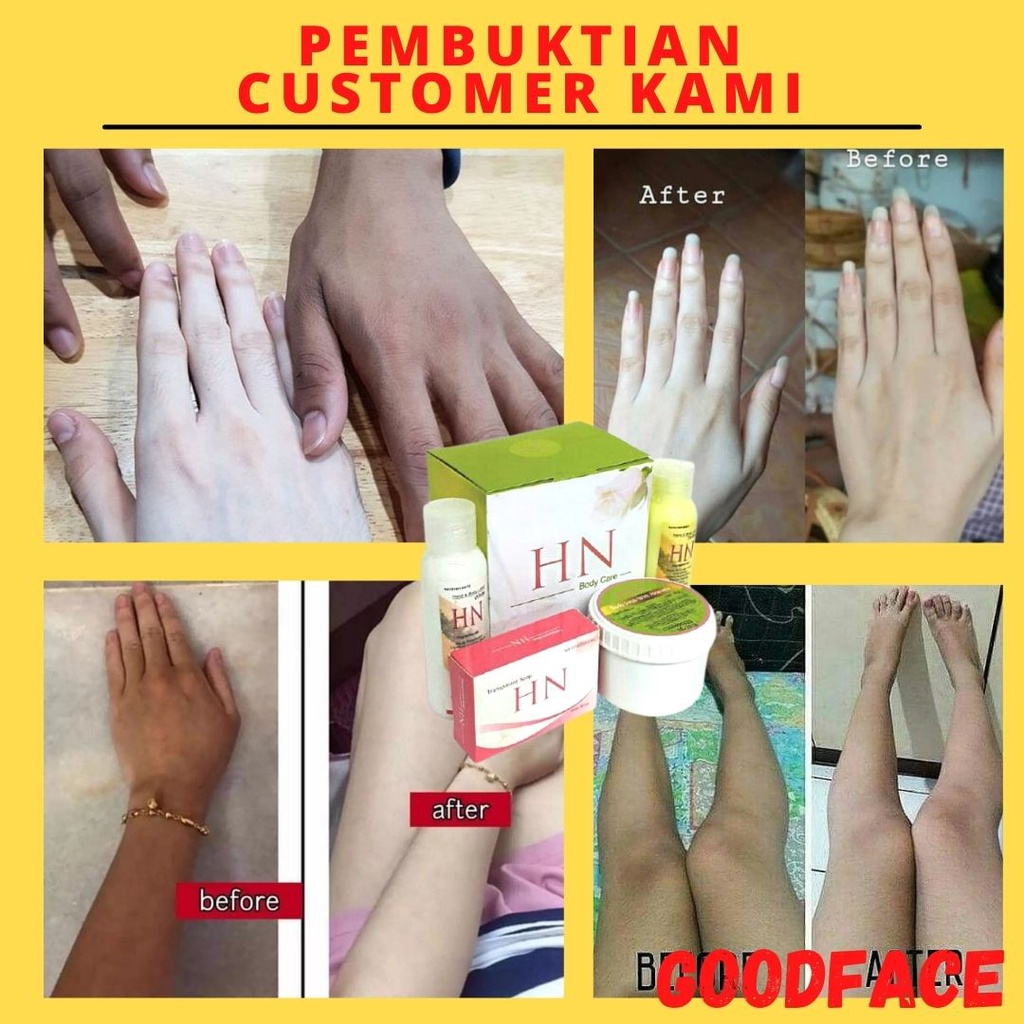 HN BODY CARE 4IN1 BPOM PAKET BODY LOTION HN 4IN1 PEMUTIH BADAN PERMANEN