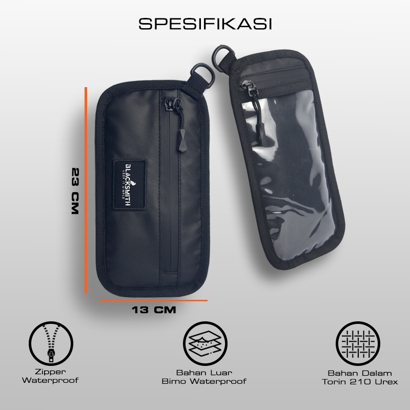 BlackSmith Esenka - Tas Hp Anti Air - Sling Phone Waterproof - Tas Hp Selempang - Dompet Hp