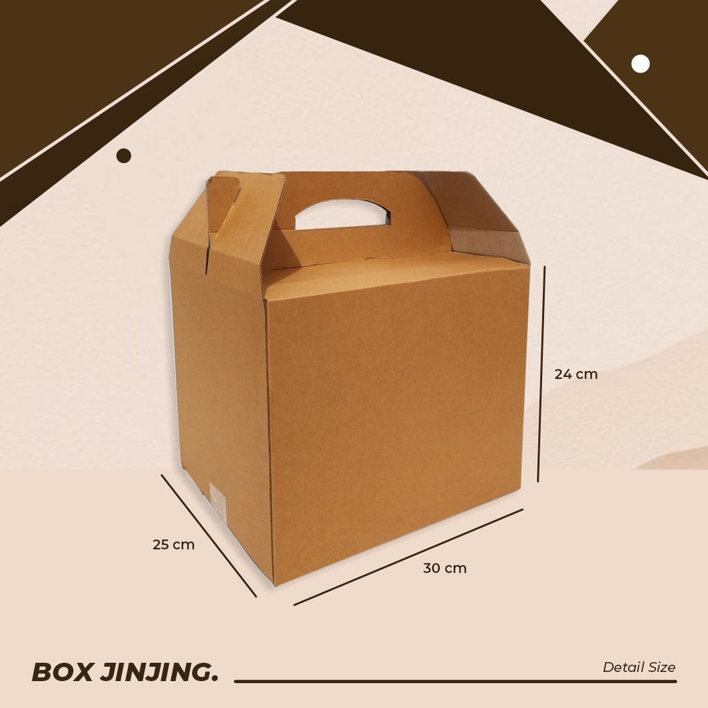 

Kardus/Box Jinjing ukuran 30 x 25 x 24cm -Box Jinjing Lebaran/Bisa custom ukuran dan sablon