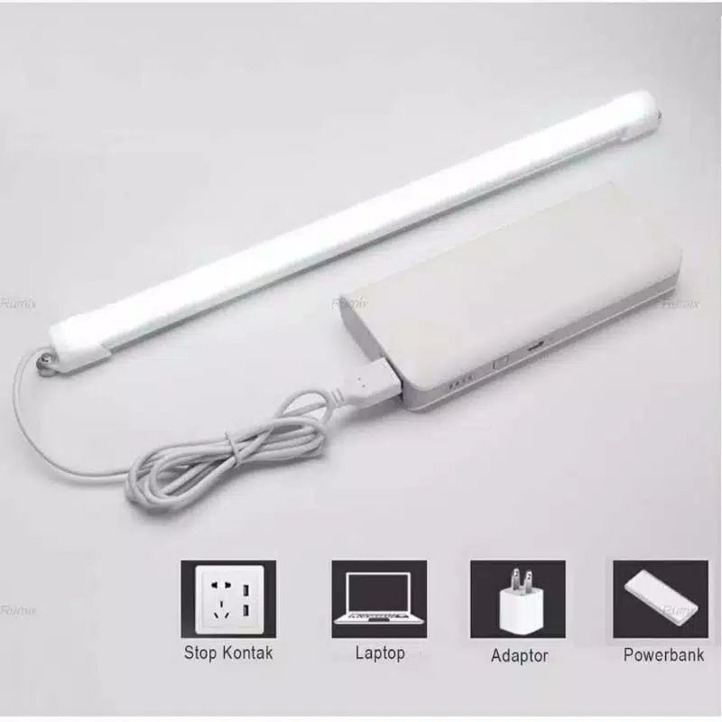 lampu neon panjang strip 20w 30w/tabung led usb lampu belajar kerja magnet