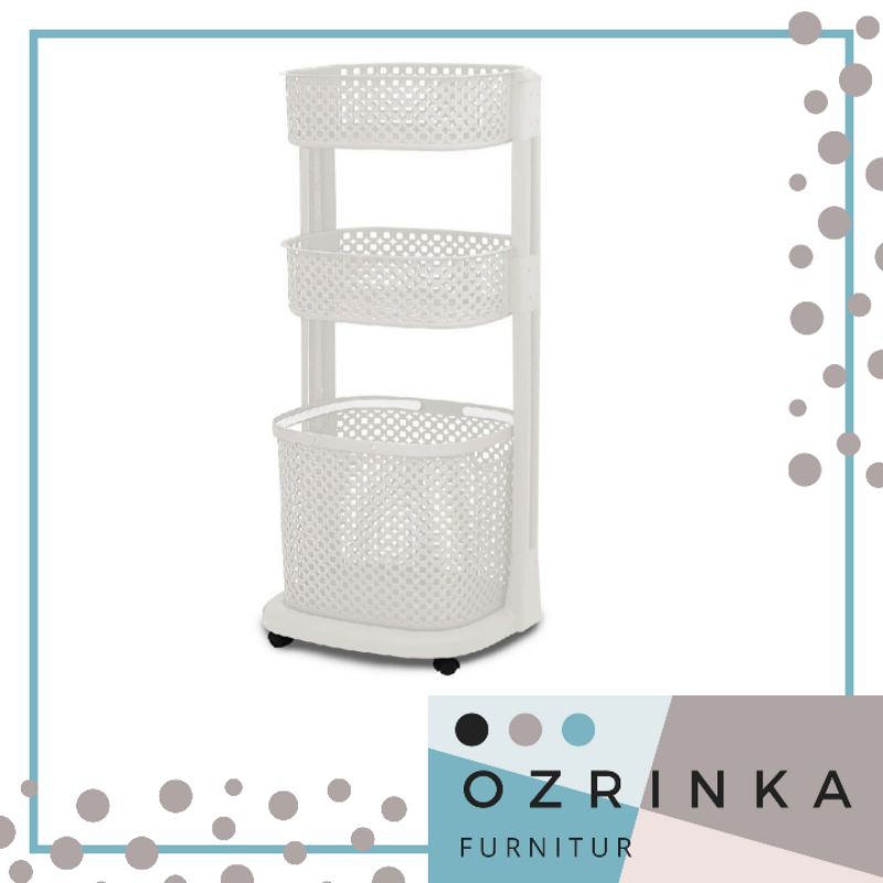 ROVEGA Laundry Basket 3 Level RLB-330 / Keranjang Laundry Rovega