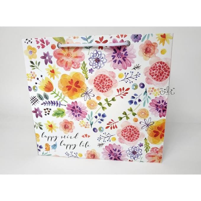 

(TERLARIS) Ready Stock ( Pb27 Flower ) Paperbag Bunga Lucu Iamcili 27 X 27 X 25