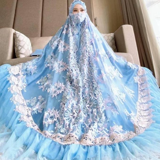 Realpict,Mukena Dewasa,Mukena Brukat Renda Premium,Mukena Terbaru 2020 Monithaderisya