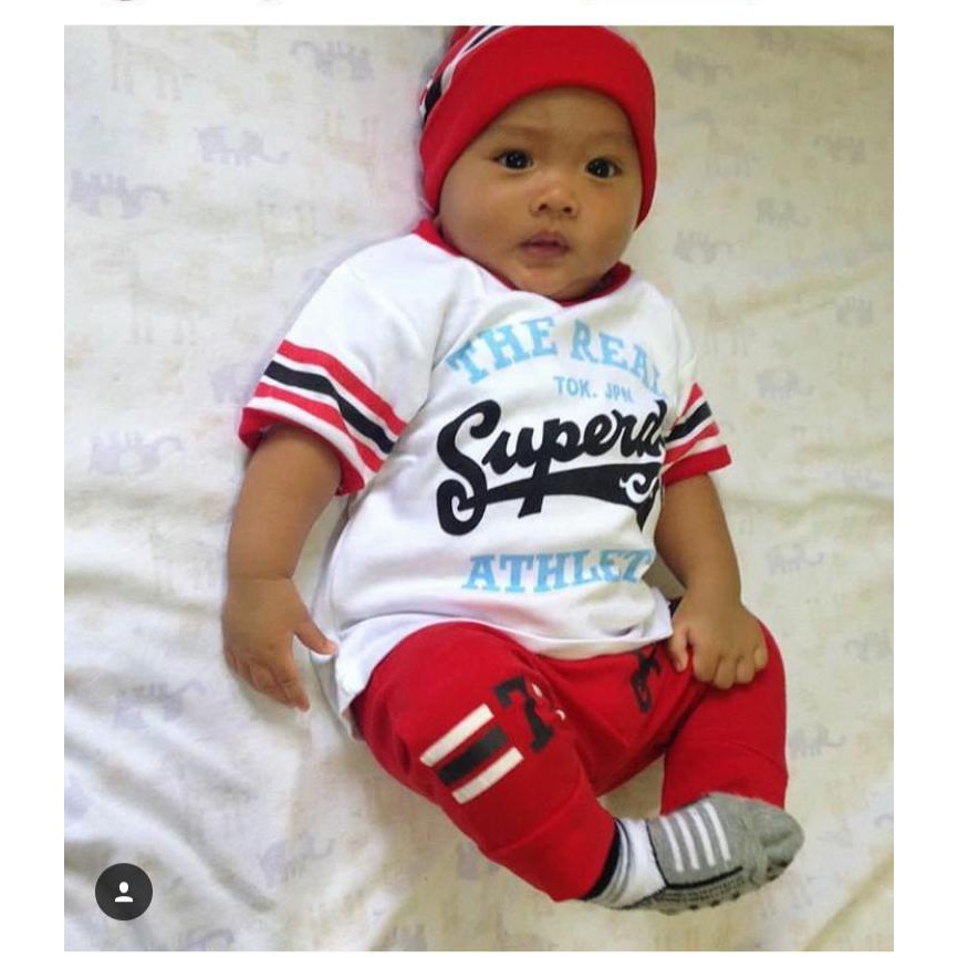 SUPER DRI / TOD FOX / JURASSIC / COCOMELON Baju Setelan Kaos Topi Celana Pergi Jalan Lucu Fashion Anak Bayi Cowok Laki Terlaris Lucu