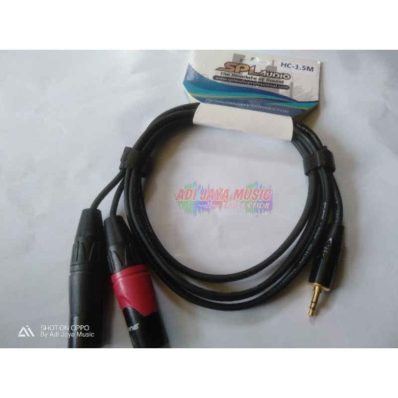 Jek Hp Spl Audio 3,5mm Jeck Hp Ke Mixer Amplifier Cannon Xlr Male Jack Hp SPL AUDIO Kabel 1,5Meter