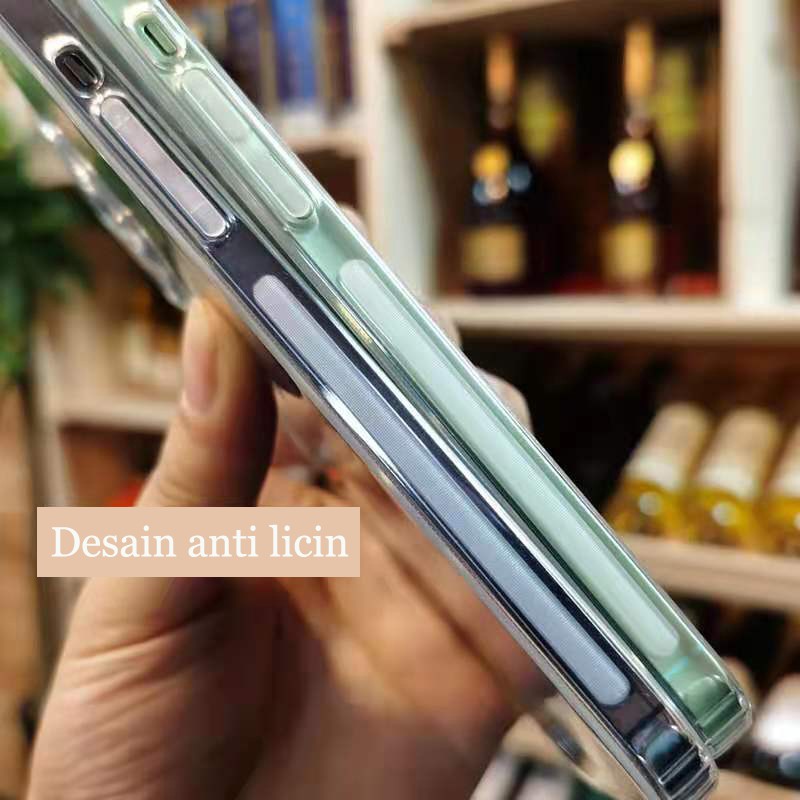 Softcase IPhone 13 12 11 Pro Max X XS 6 7 8 Transparan BeningCase IPhone Case silikon anti licin-4