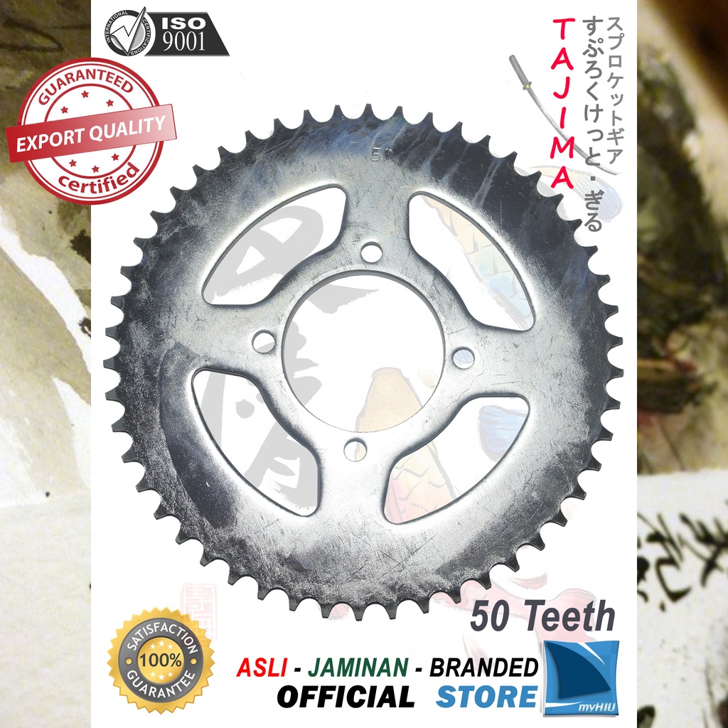 Gigi Tarik 40T ~ 53T YAMAHA Jupiter MX / New / 135cc Gir Belakang - Rear Sprocket Gear TAJIMA-428-50T