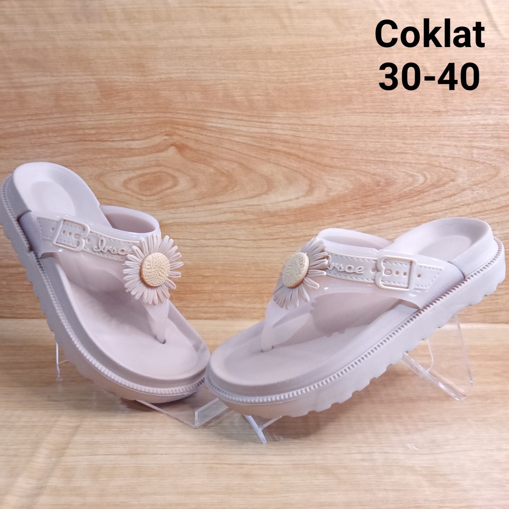 (COD) Sandal Jepit Santai Bunga Anak dan Dewasa Karet Irsoe 216