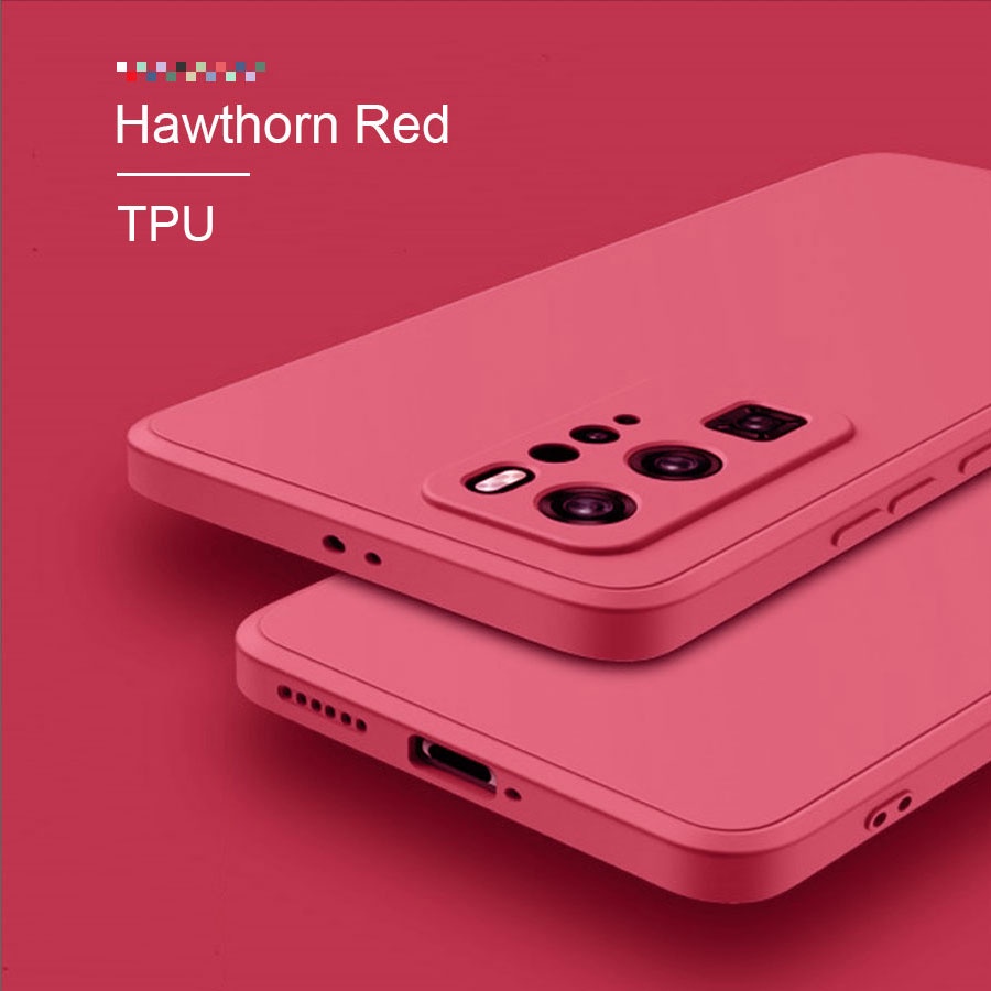 Premium Silicone Case Samsung Galaxy A01 A11 A31 A51 A71 M11 A10 A20 A30 A50 A10S A20S A30S A50S Casing Full Protection-Camellia Red