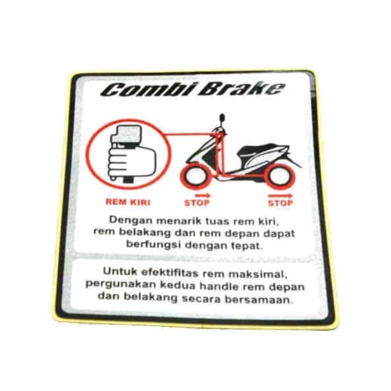 stiker combi brake