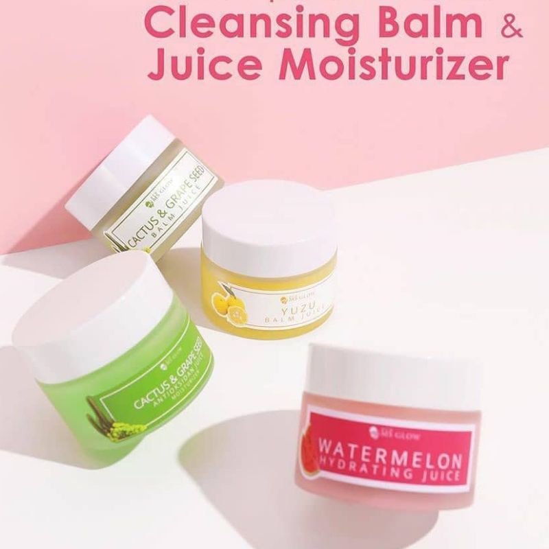 Ms Glow Original Moisturizer/ Cleansing Balm juice Yuzu/ Watermelon/ Cactus Grape Seed - Melembabkan