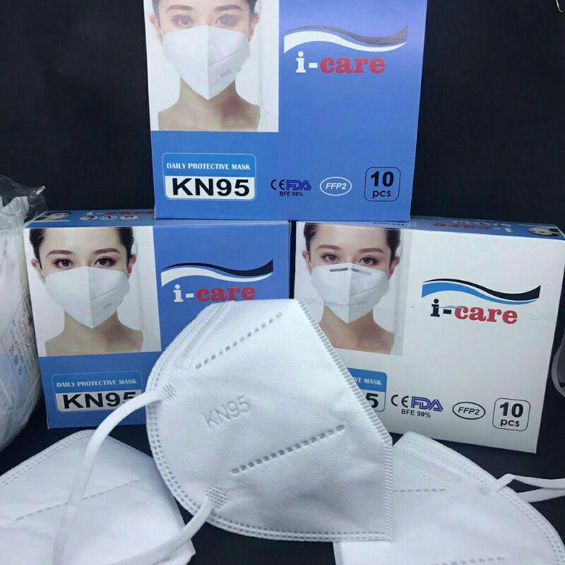 Masker KN95 HITAM Masker KN95 PUTIH - HITAM EARLOOP