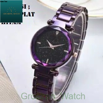 Hot Sale Jam Tangan Wanita Diyor Kaca Belimbing Silver Black [G_W]