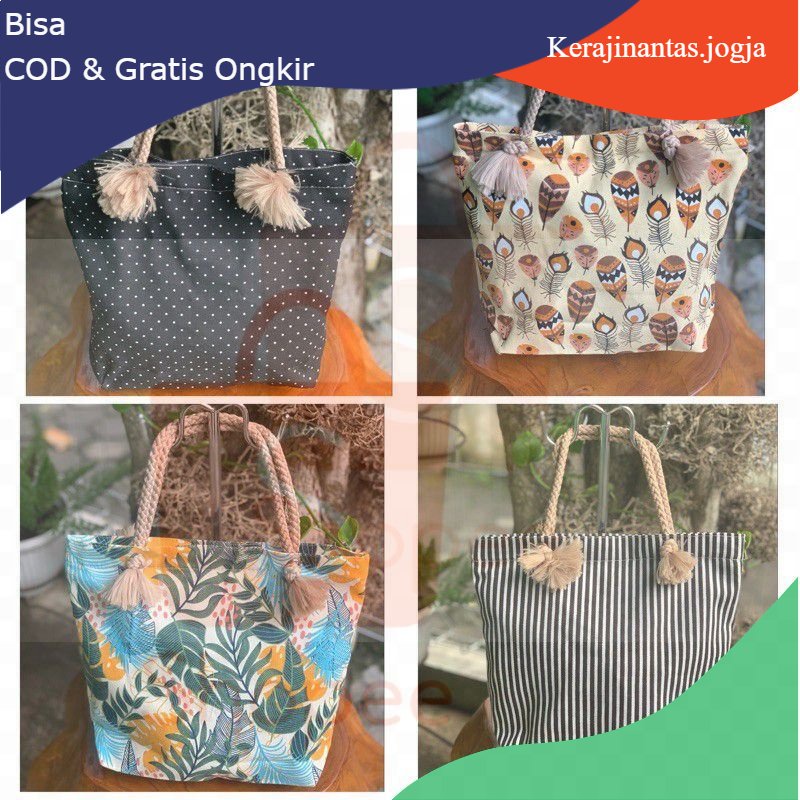 Tas kanvas sumbu mini/Tas kanvas batik