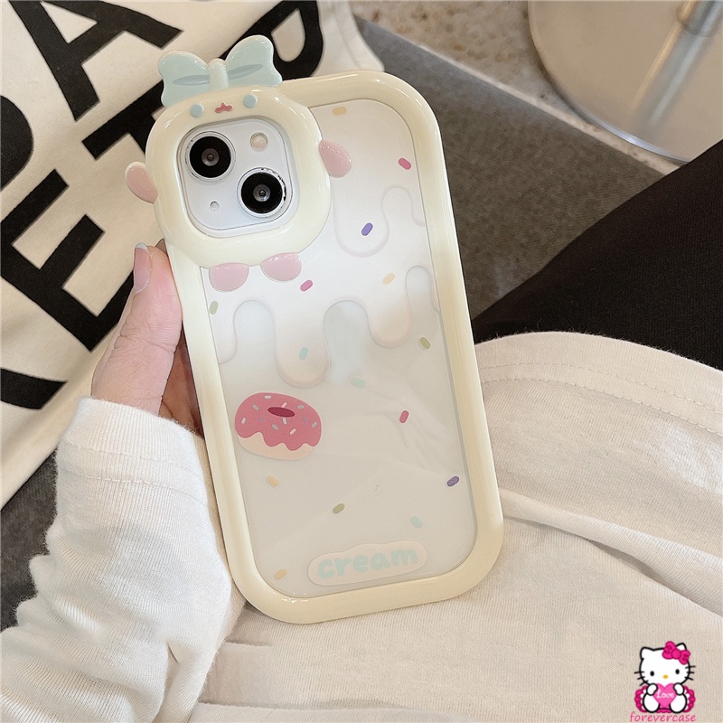 Soft Case Motif Kartun Es Krim Mentega Untuk IPhone 11 13 12 Pro MAX XR X 6 6S 7 8 Plus XS MAX SE 2020