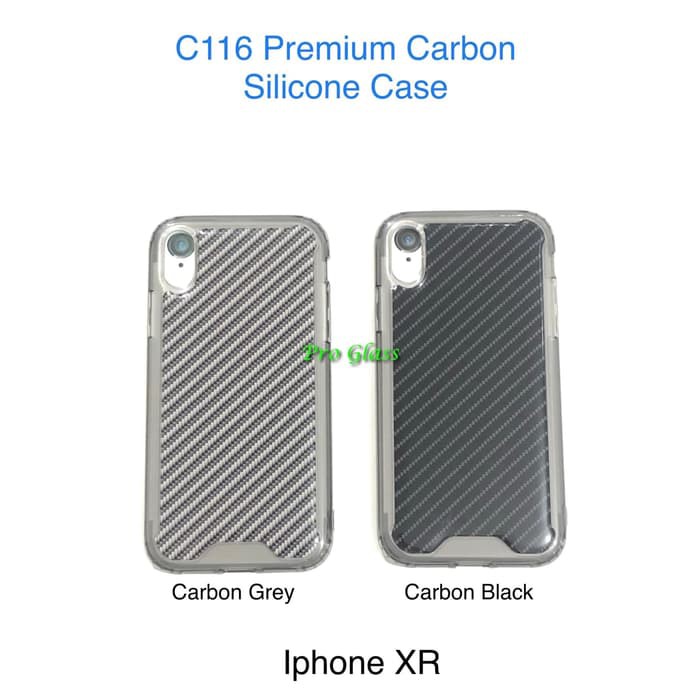 C116 Iphone X/XS/XR/XS MAX Premium Carbon Silicone Case / Casing Armor