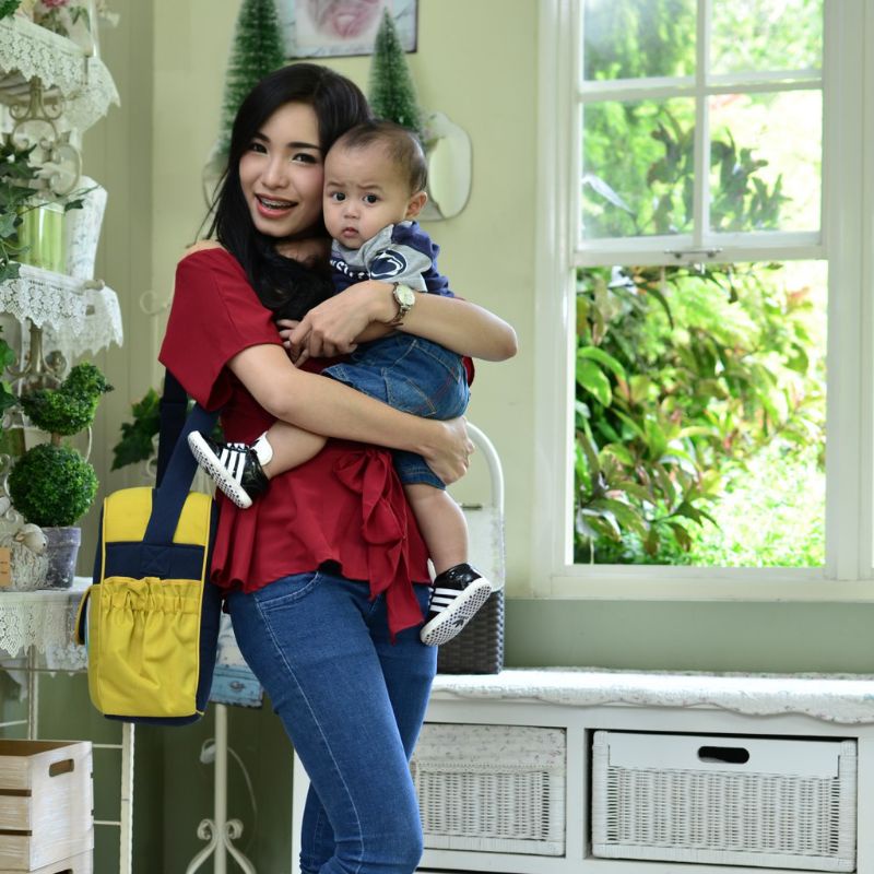 Tas Bayi Medium SNOBBY / Tas bayi saku kerut SNOBBY line series TPT 1673