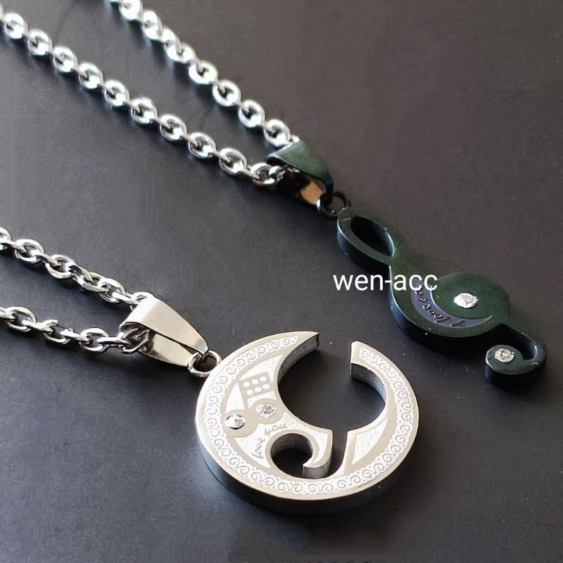 Kalung Kopel Titanium Pria dan Wanita V2