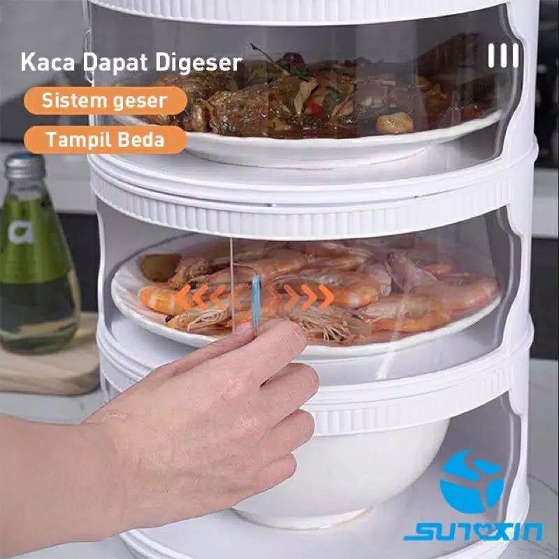 Tempat Penutup makanan tahan panas susun / Tudung Saji susun penyusun masakan