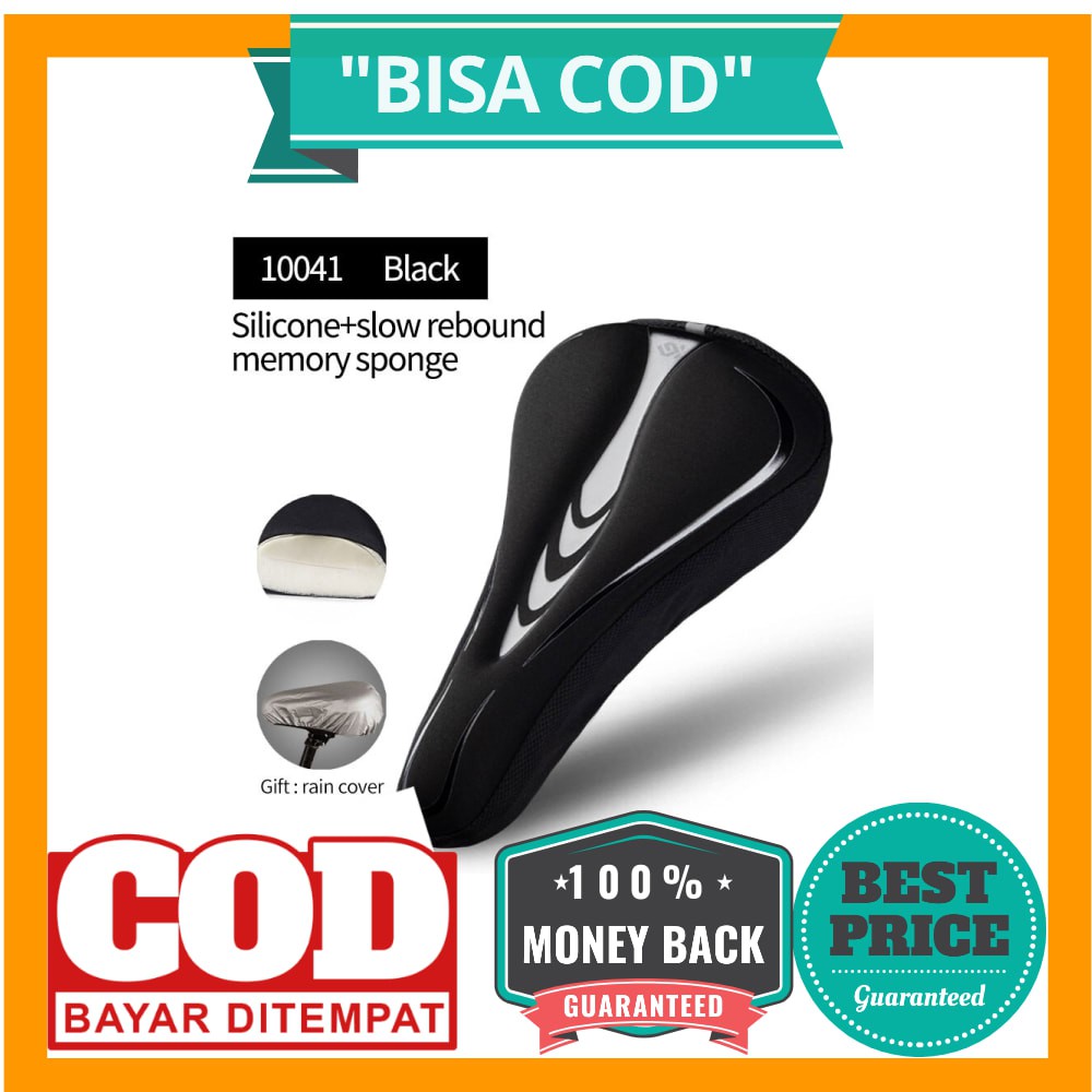 BISA COD CoolChange Cover Jok Sepeda Memory Sponge Cushion - 1041 - Black