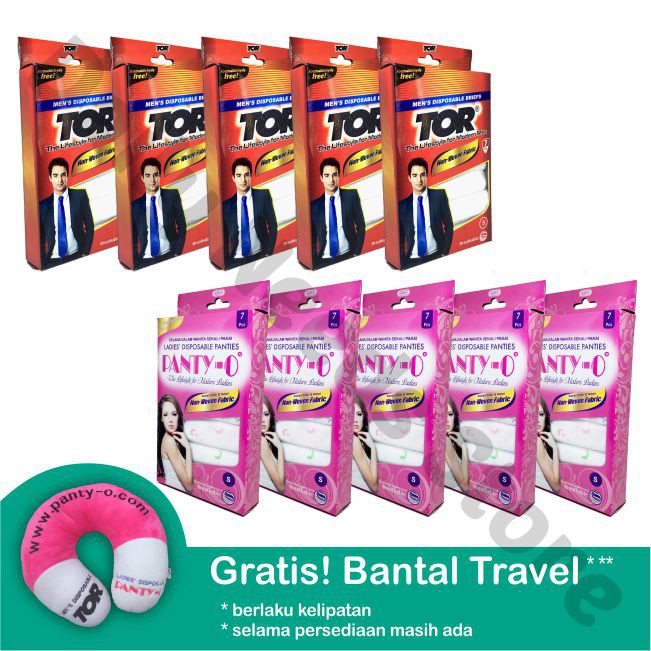 

Panty-O TOR / Celana Dalam Sekali Pakai / Panties and Mens / PantyOTOR / Bundling - 10 pack