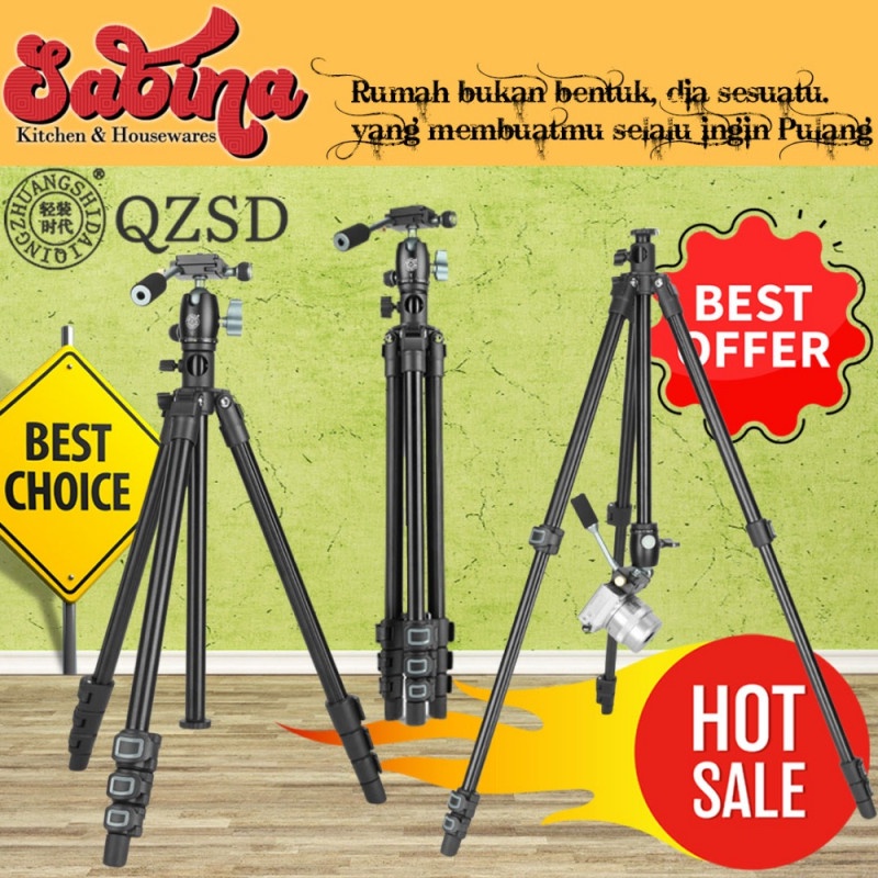 Tripod Flat Lay Multifunction DSLR Horizontal Center Fluid Head QZSD