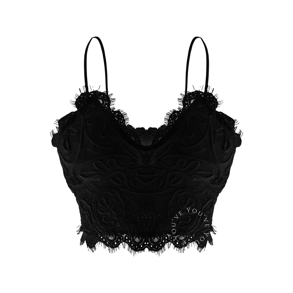 You've Tank Top Tanktop Wanita Singlet Bralette Crop Top Spaghetti Strap Sport Bra 100046-2