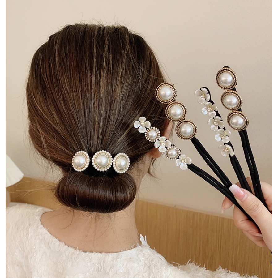 Ikat Jepitan Rambut Alat Sanggul Hair Bun Tie Kawat Jepit Korea Fashion Klip Aksesoris Cewek Wanita Jepang