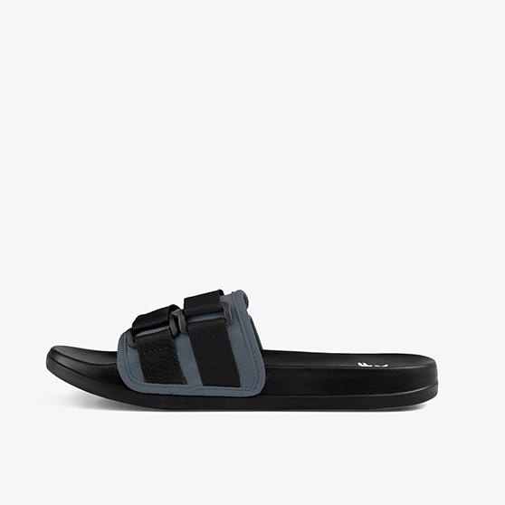 Terbaik Geoff Max Official - Freddo Grey Black | Slippers | Sandal Pria