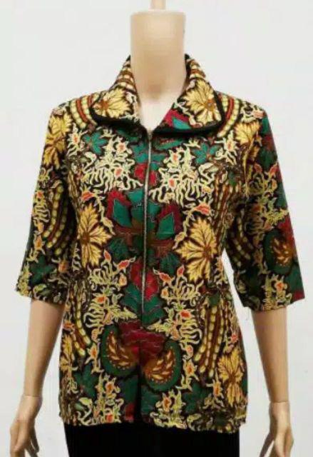Qnunbatik Couple/sarimbit Batik Blus Asmat Abu