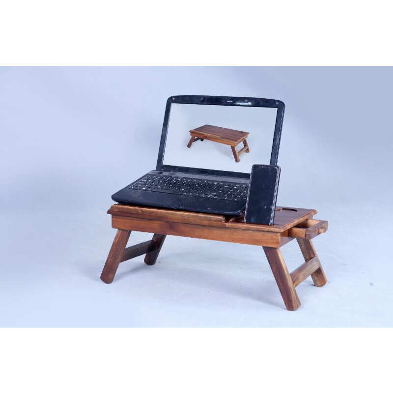 meja belajar/meja laptop/meja lesehan/meja lipat kayu jati